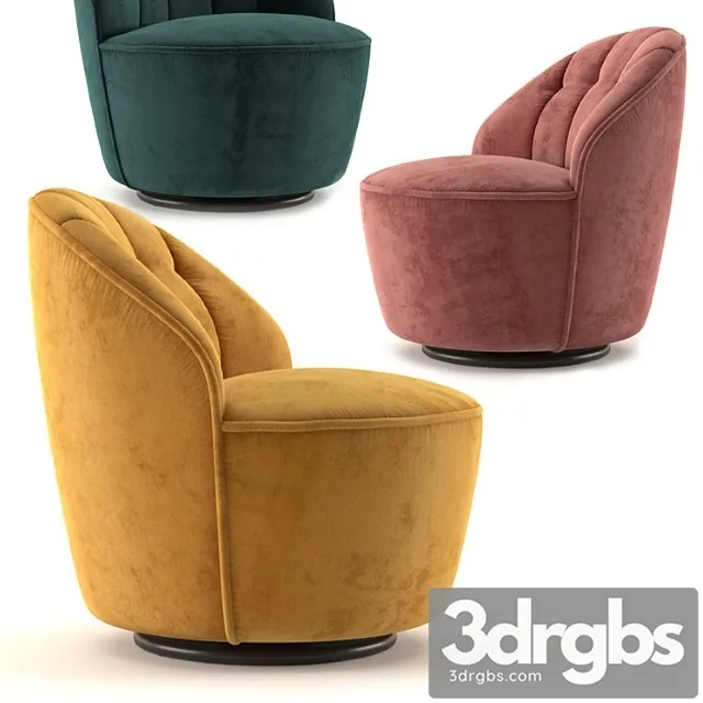 Margot Swivel Accent Chair 3D Model Free