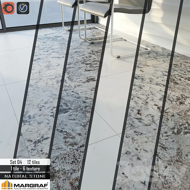 Margraf natural Stone Set 04 3DModel