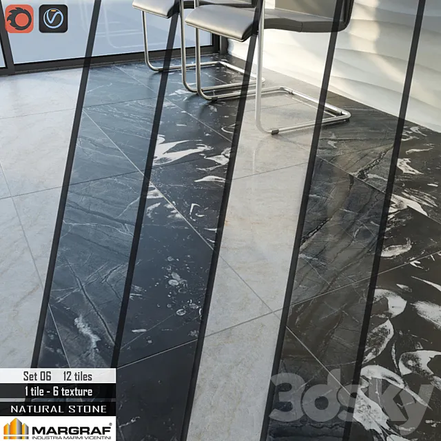 Margraf natural Stone Set 06 3D Model