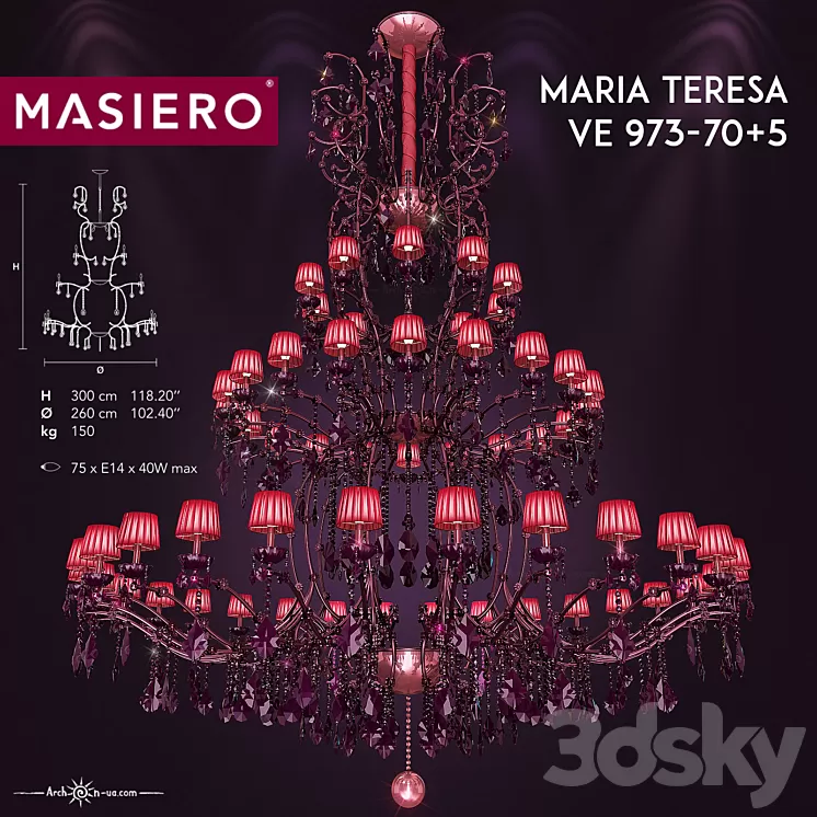 Maria Teresa VE 973-70 + 5 3D Model