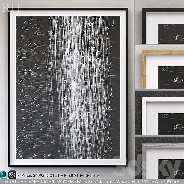 MARIA V. CANO LIGHT MOVEMENT 8 BLACK 3D Model