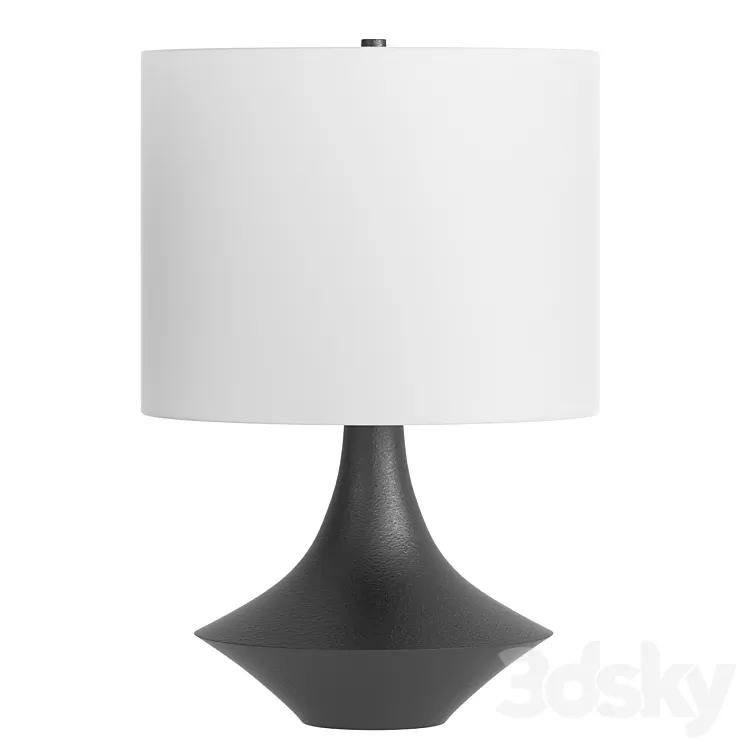 Marie Resin Table Lamp Charcoal 3D Model