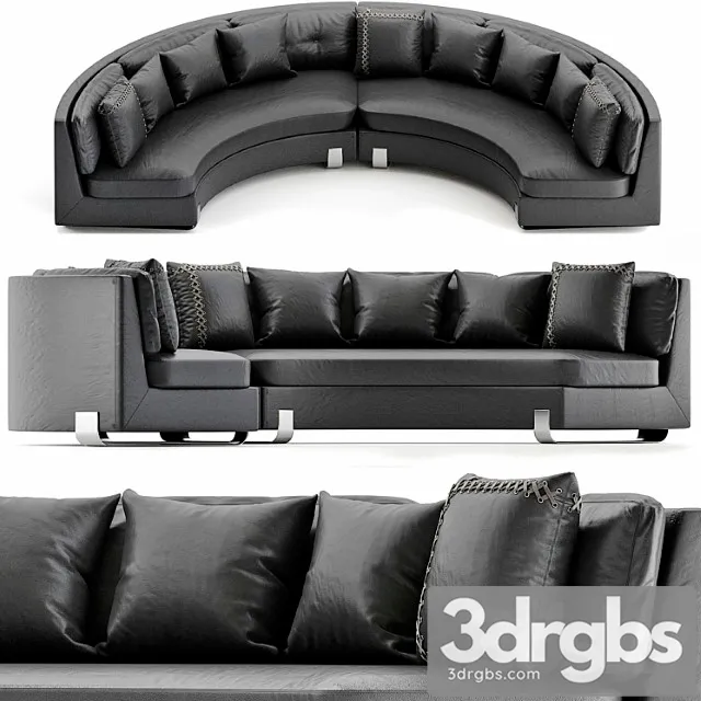 Marie Sectional Sofa By Volpi 1 3D Model Free