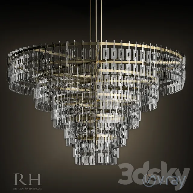 MARIGNAN ROUND CHANDELIER 48″ 3D Model