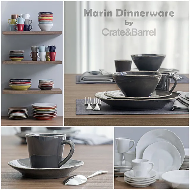 Marin Dinnerware collection by Crate&Barrel 3DModel