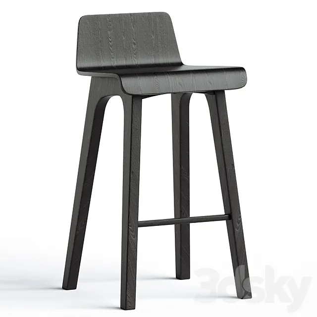Marina Timber Bar Stool 3DModel