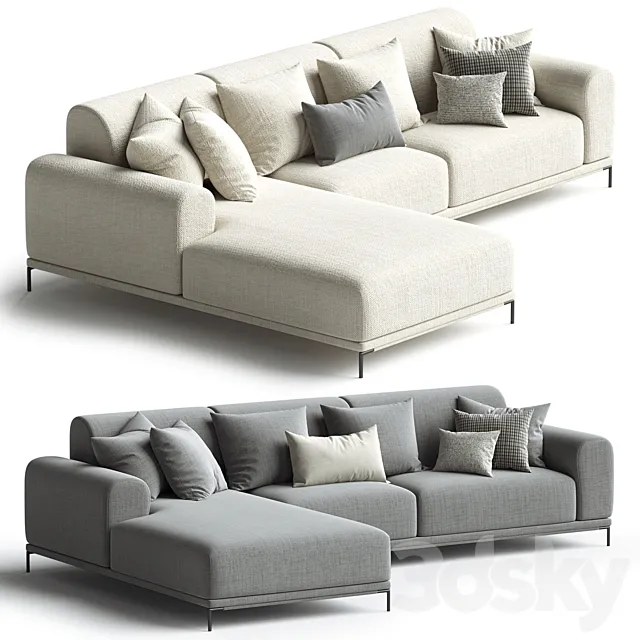 Marlet Corner Set Sofa 3D Model