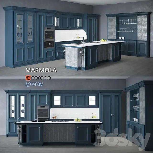 MARMOLA kitchen for BRUMMEL CUCINE 3DModel