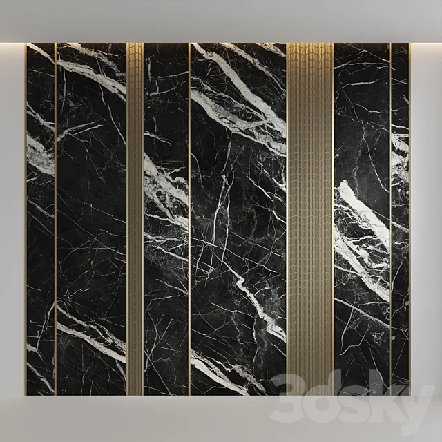 Marquina Black + Gravity Wave Porcelanosa 3DModel