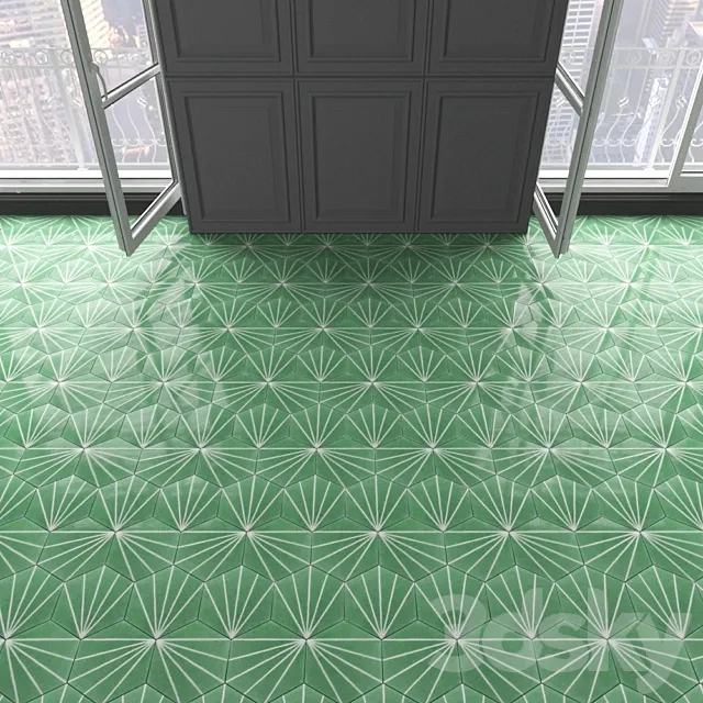 Marrakech Design Tiles - Claesson Koivisto Rune_hexagon_212 3D Model