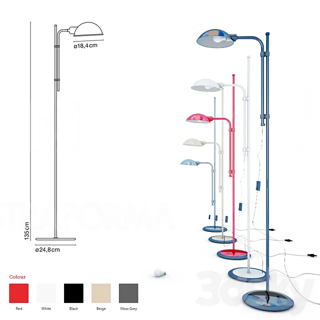 Marset Funiculi Floor Lamp 3D Model