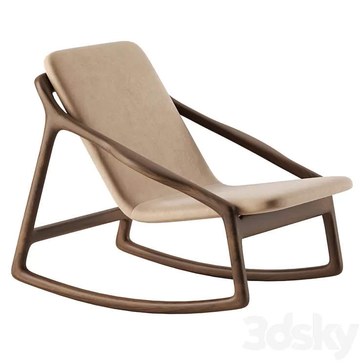 MARSHALL Rocking armchair by Woak 3D Model