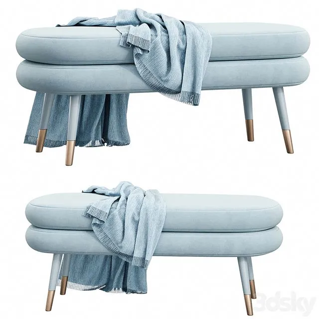 Marshmallow Double Stool 3D Model