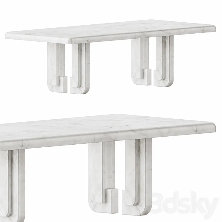 Marta 07 Dining Table by Martin Masse 3D Model Free