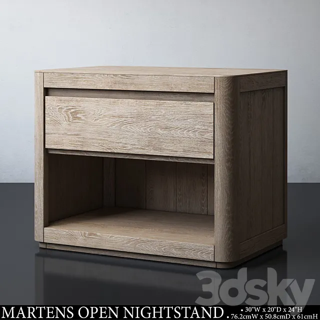 MARTENS 30in OPEN NIGHTSTAND 3D Model