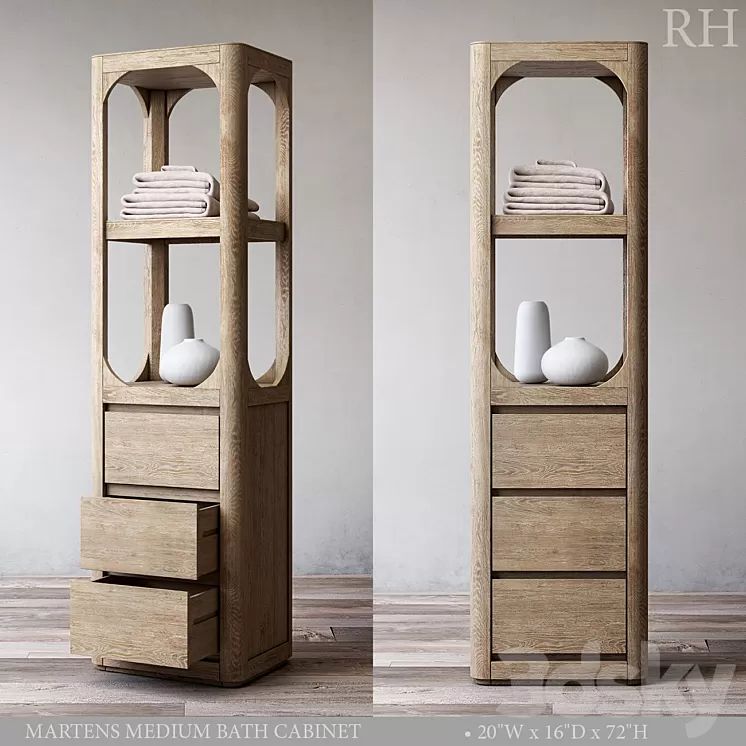 MARTENS MEDIUM BATH CABINET 3D Model