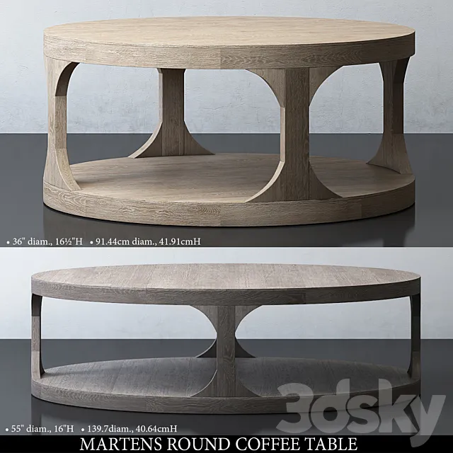 MARTENS ROUND COFFEE TABLE 3D Model