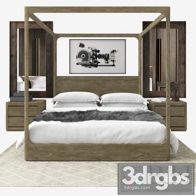 Martin Bed Set 3D Model Free