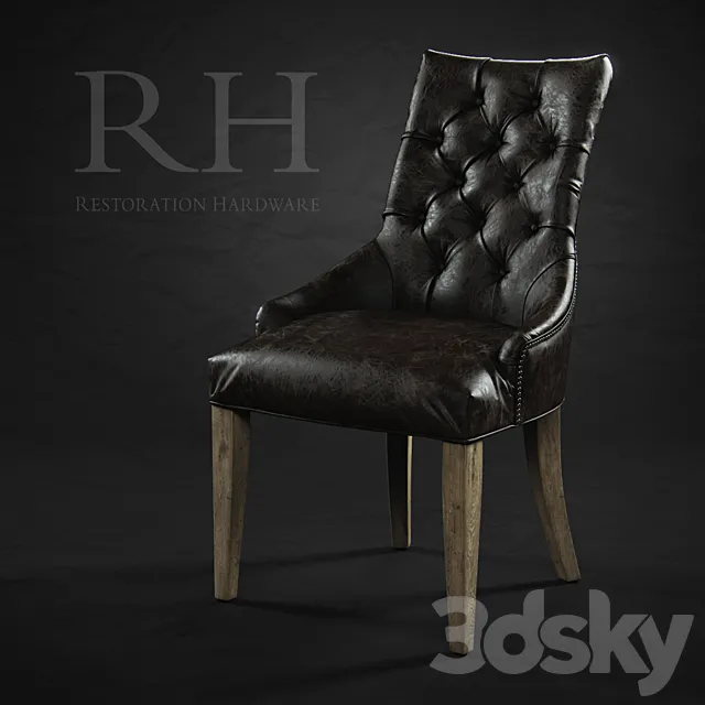 Martine leather armchair 3DModel