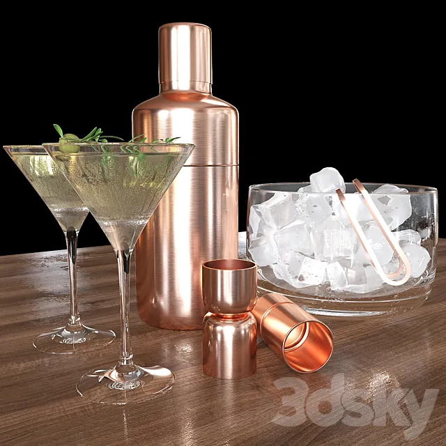 martini set 3D Model