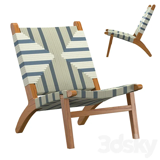 Masaya Lounge Chair Barks Pattern 3D Model