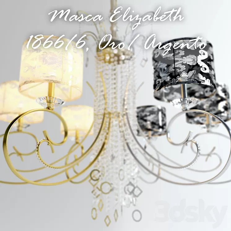 Masca Elizabeth Oro / Argento 1188/6 3D Model