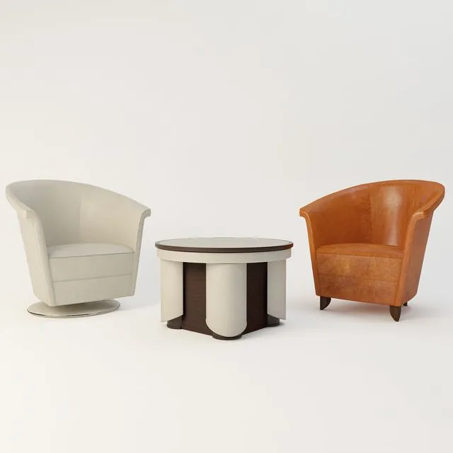 Mascheroni armchairs 3D Model