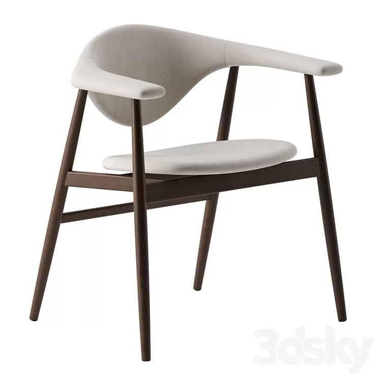 Masculo Dining Chair by Gubi 3D Model Free