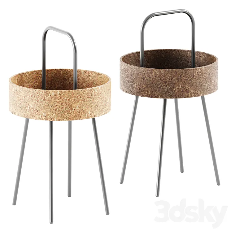 Masha Cork Side Table Halmar 3D Model Free