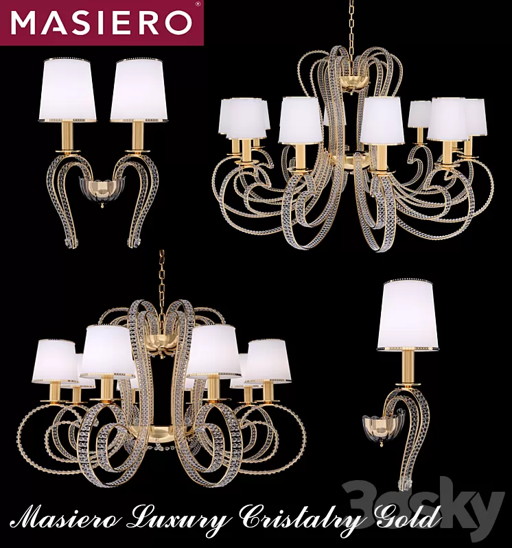 Masiero Luxury Cristalry Gold 3D Model