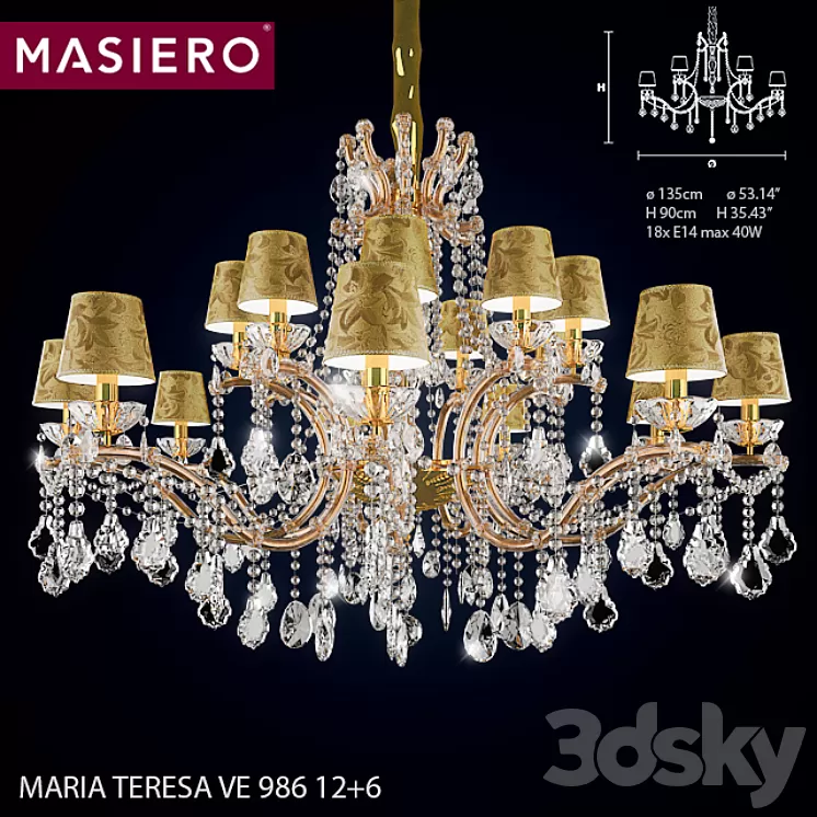 Masiero ottocento ve 986 12 + 6 3D Model