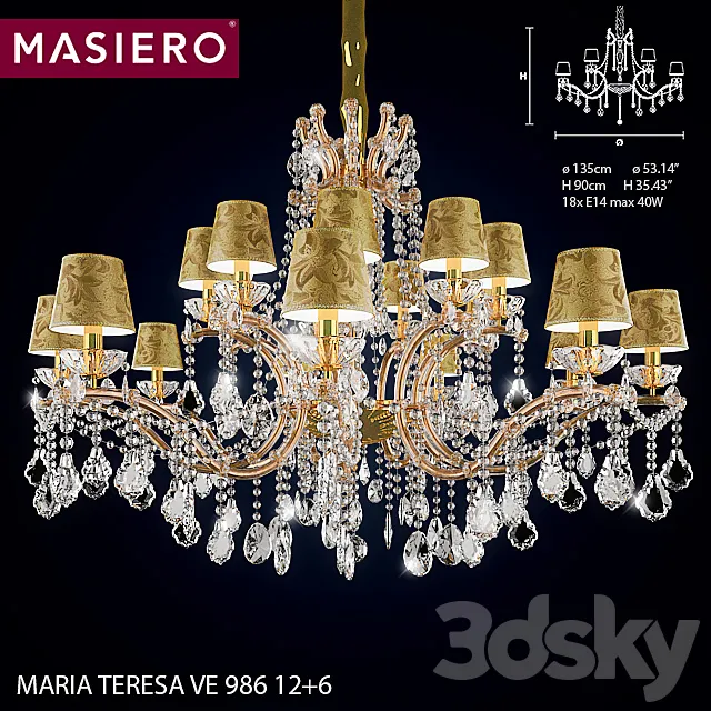 Masiero ottocento ve 986 12 + 6 3DModel