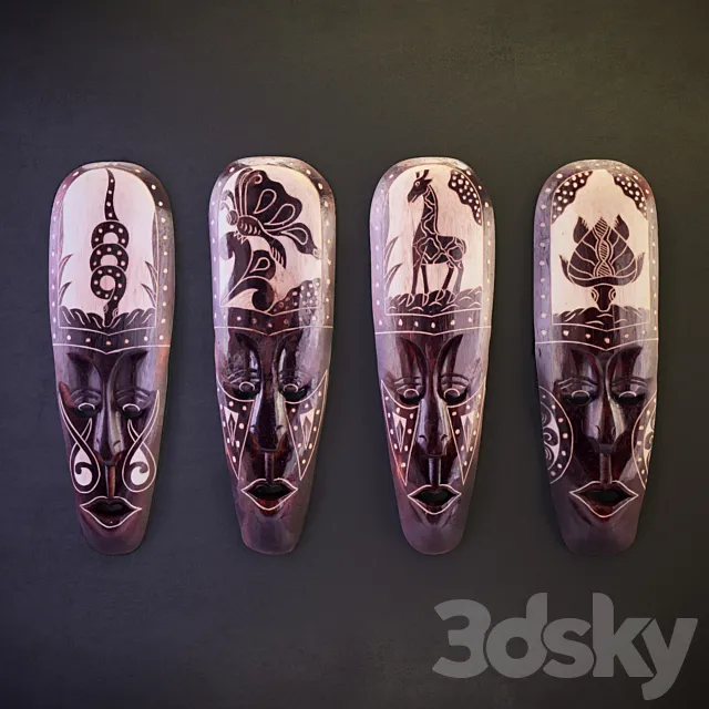 Mask carving art. 2ML3 3D Model