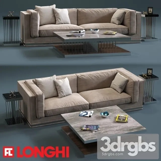Mason 2 Seat Sofa 01 3D Model Free