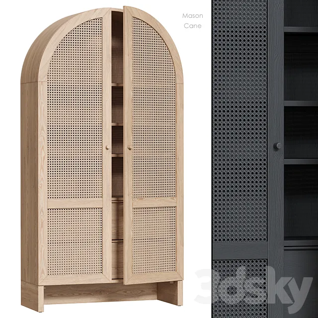 Mason Cane Storage Cabinet Urban Outfitters 3D Model