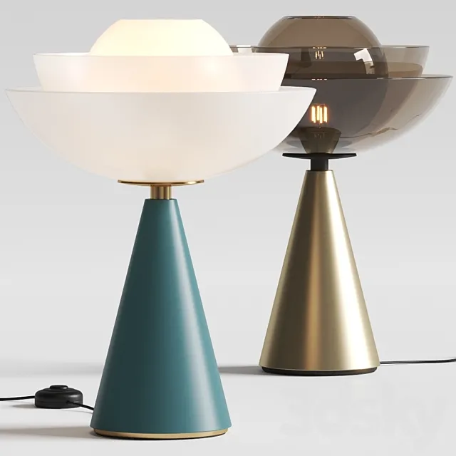 Mason Editions Lotus Table Lamps 3D Model