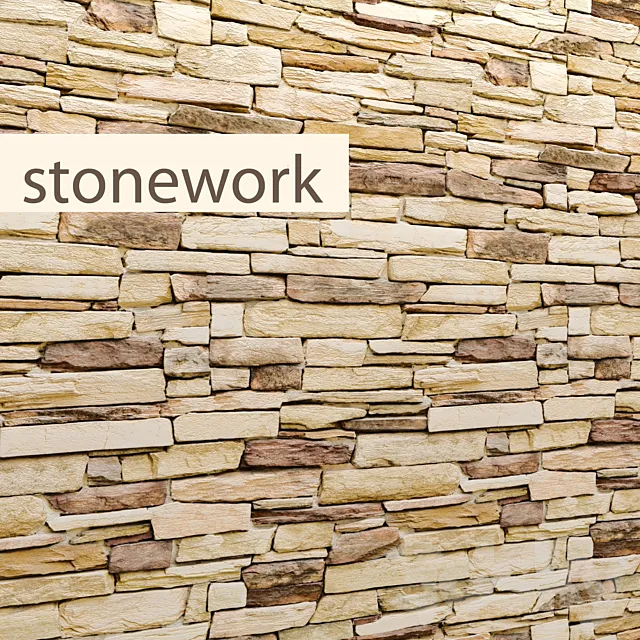 Masonry.Masonry. slate. stone. stone wall. wild stone 3DModel
