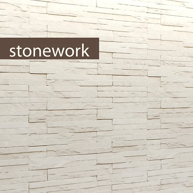 Masonry.Masonry. slate. stone. stone wall. wild stone. white. bleached 3DModel