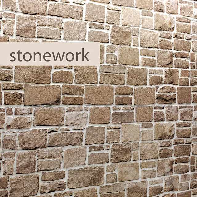Masonry.stonework. wall. wild stone. stonework. brick. loft. aged. set. collection. decorative. panel. wall 3DModel