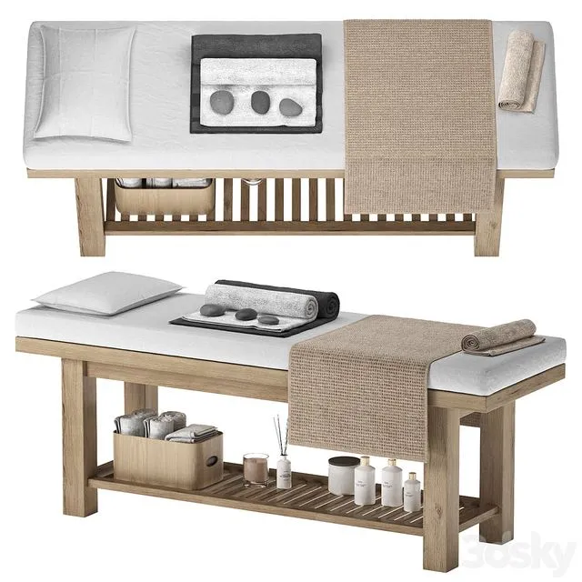 Massage table for SPA 3D Model