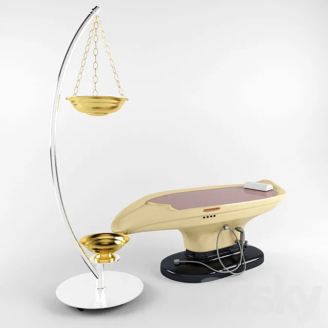 massage table SPA Cabinet 3D Model