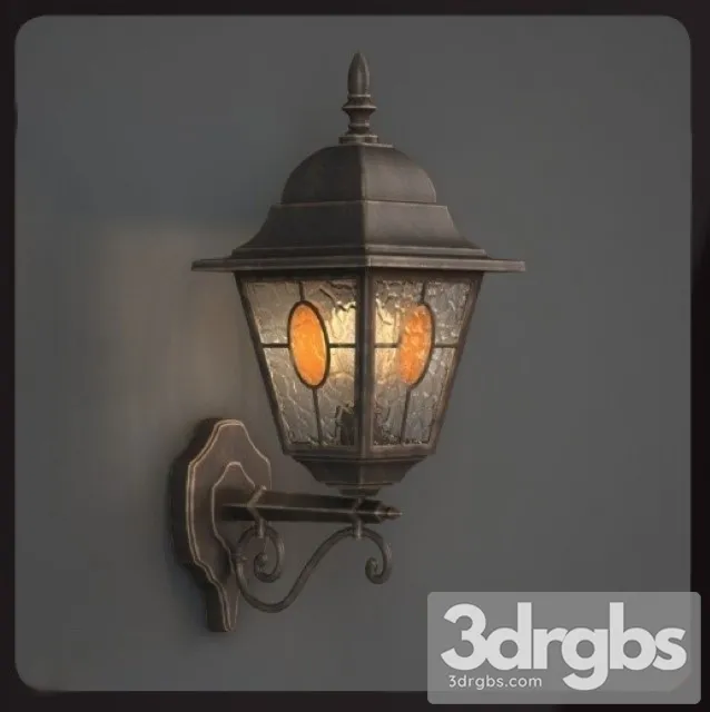 Massive Munchen Down Wall Lantern Black 3D Model Free
