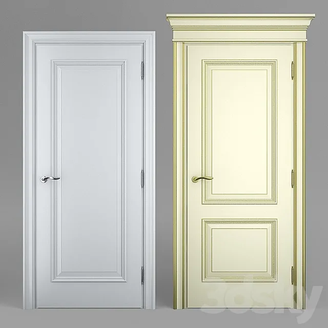 Massivstyle Interier Door Model 04 3D Model