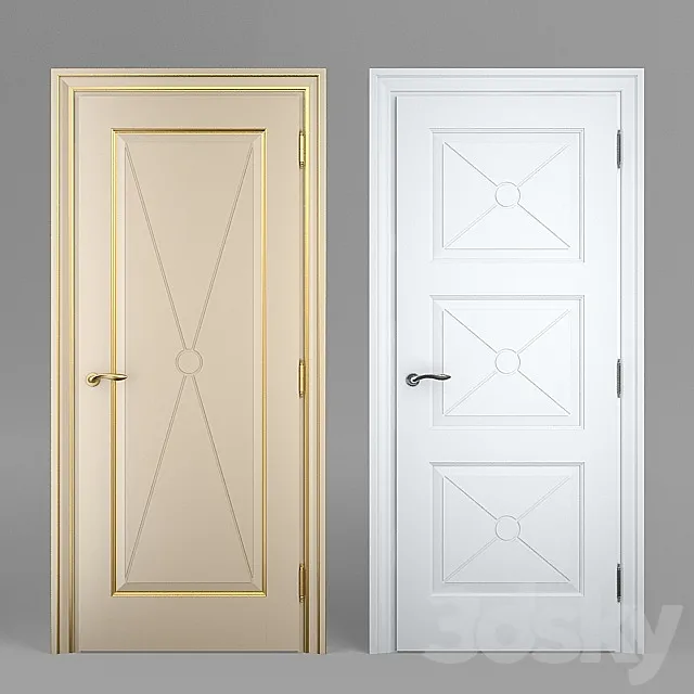 Massivstyle Interier Door Model 12 3D Model