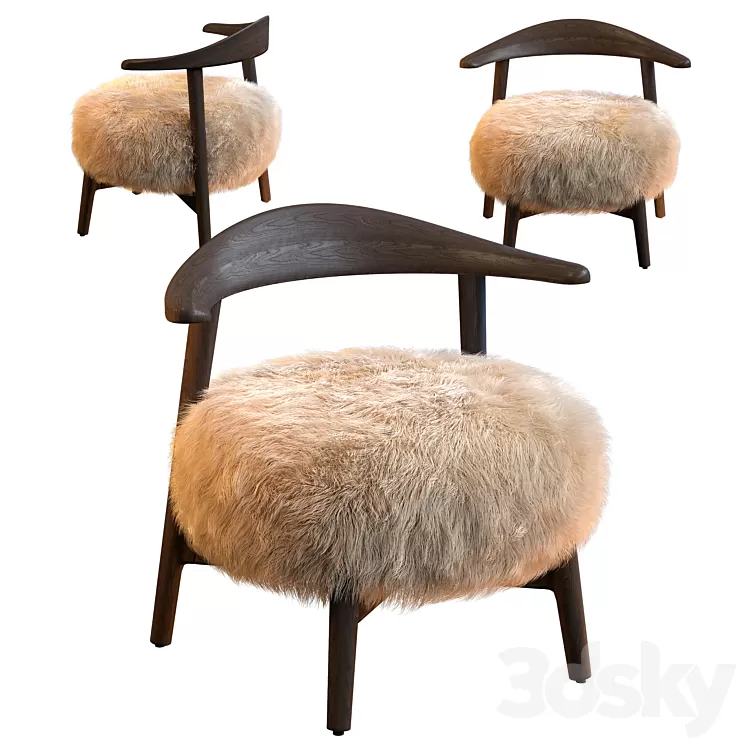 Matador shearling chair 3D Model