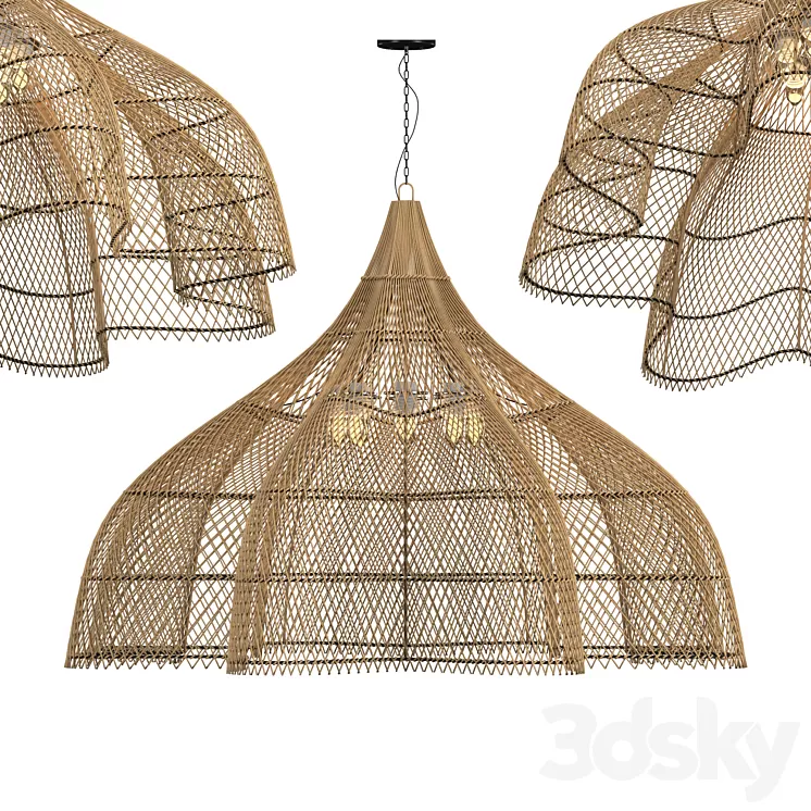 Matador Wicker Chandelier X-Large 3D Model