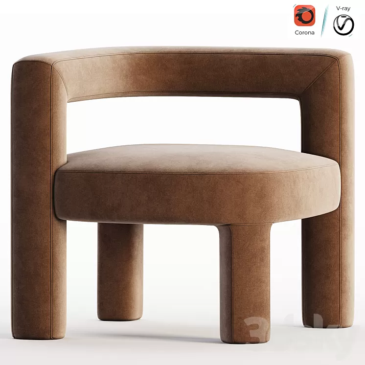 MATE LOUNGE Easy chair By grado design 3D Model Free