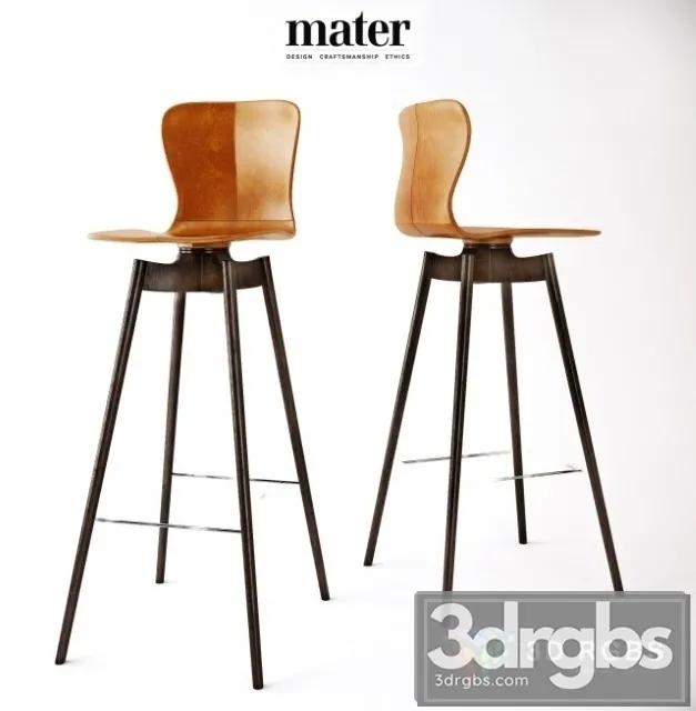 Mater Shell Bar Stool 3D Model Free
