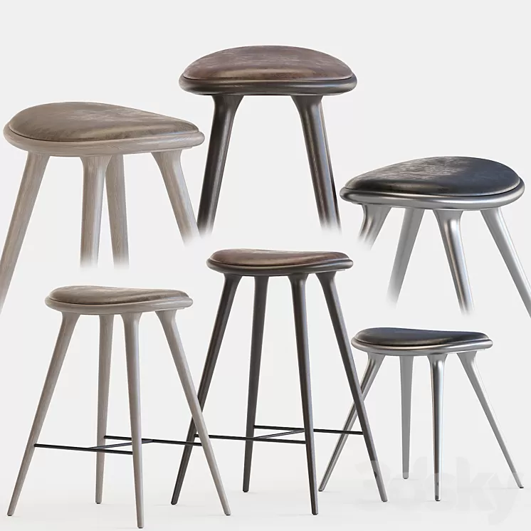 Mater stools by space copenhagen 3D Model