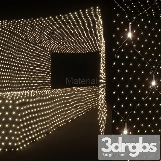 Material Garland Grid 3D Model Free